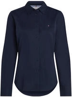 Tommy Hilfiger Hemdbluse "STRETCH REGULAR LS SHIRT" mit gesticktem Tommy...
