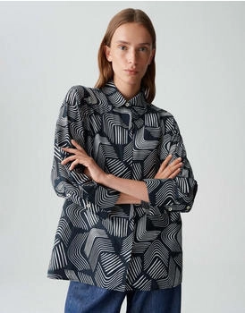 Opus Loose Printbluse Fumina move blau
