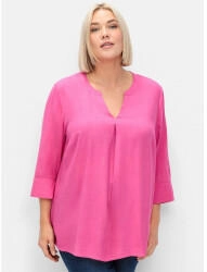 Sheego Tunika Kellerfalte 4-Ärmel fuchsia