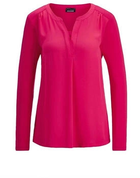 GOLDNER Blusenshirt Chiffon-Einsatz rosa