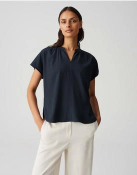 Opus Strukturierte Shirtbluse FASURA aus ECOVERO Viskose Mix coal blue