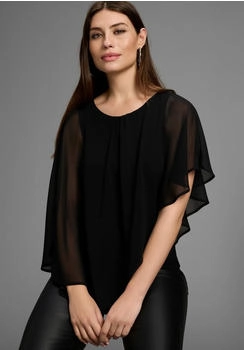 Laura Scott Chiffonbluse schwarz