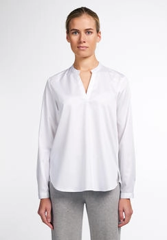 Eterna Longbluse LOOSE FIT EASY IRON weiß