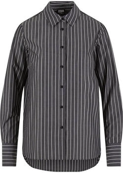 Urban Classics Damen Bluse dunkelgrau weiß