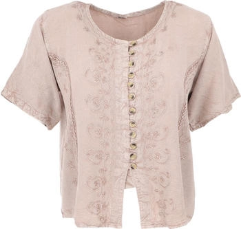 Guru-Shop Blusentop Boho chic beige