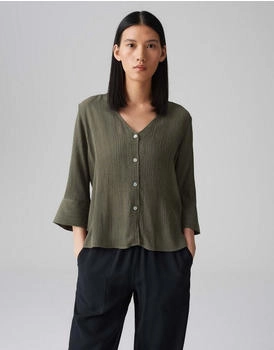 Opus FELSEA Regular Tunikabluse feiner Rippoptik olive leaf
