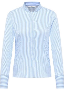 Eterna Bluse Satingewebe Langarm blau