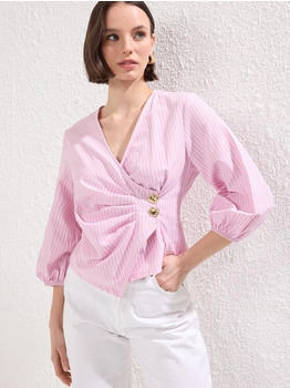 Trendyol Bluse rosa weiß 27864790