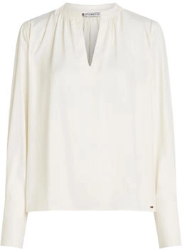 Tommy Hilfiger viskose split-neck Z00 ivory petal