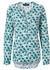 Aniston Casual Schlupfbluse krempelbaren Ärmeln grün-weiß