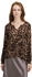 Cartoon Casual-Bluse Muster braun kamel