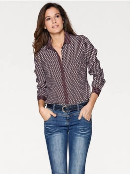 Heine Druckbluse bordeaux grau 62220511-46