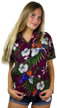 King Kameha Bluse 'Cherryparrot' bordeaux