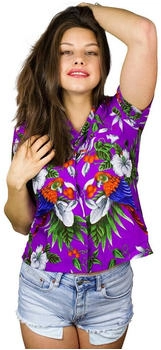 King Kameha Bluse 'Cherryparrot' lila violett
