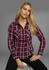 Arizona Jeans karobluse 'arizona' rot schwarz 698882-42