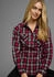 Arizona Jeans karobluse 'arizona' rot schwarz 698882-42