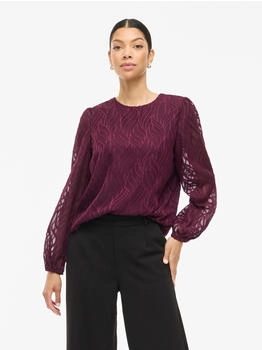 Vila VIMIKA O-NECK L S TOP Blusenshirt fig