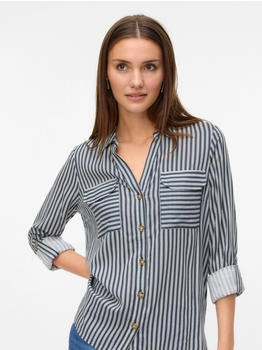 Vero Moda Bluse 'VMBUMPY' dunkelblau weiß 28157567