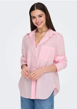 Only Langarmbluse ONLSALINA L S SHIRT WVN pink lady