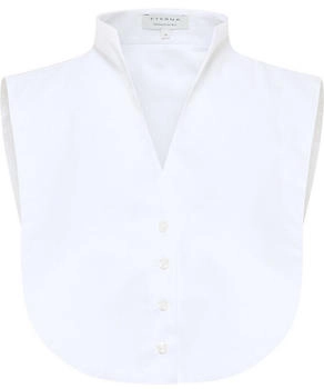 Eterna Einsteckkragen Bluse Kelchkragen weiß 5585-00-A323