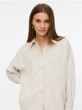 Vero Moda Hemdbluse VMSANNE COURDEROY LS SHIRT WVN GA NOOS pumice stone