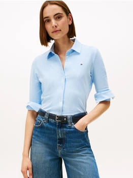 Tommy Hilfiger Hemd Slim Spitzkragen blau mehrfarbig