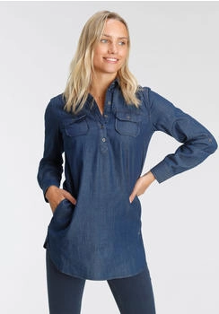 Arizona Jeans Jeansbluse Krempel&auml;rmel Riegel im Tunikastil