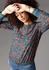 Aniston Shirtbluse Bündchen grün petrol cognac
