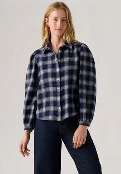 Levi's Hemdbluse Rüschen blau