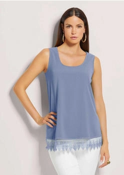 Madeleine Top Spitze stahlblau