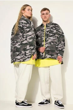 Studio Untold Hemd oversized camouflage schwarz 832826