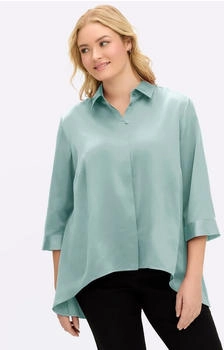 Sheego Klassische Bluse satinblau kalkmint