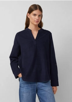 s.Oliver Feincord-Bluse mit Turn-up und Raffung am Rücken blau 2170019.5959.