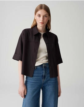 Opus Freppy Loose Baumwollbluse im Overshirt Stil midnight brown