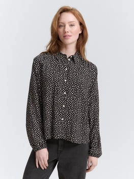 Tom Tailor Denim 1047614 Bluse schwarz weiß gepunktet