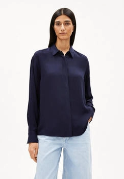 armedangels Longsleeve blau schwarz
