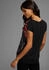 Laura Scott Shirtbluse Materialmix rot schwarz