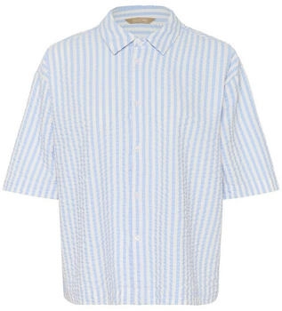 Culture Bluse 'Kima' himmelblau weiß