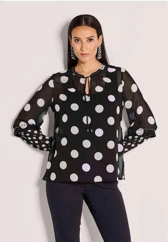 Madeleine Elegante Bluse Pünktchen-Druck