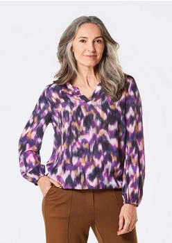 GOLDNER Bluse lila gemustert