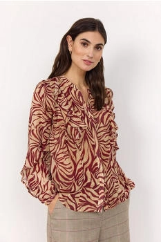 Soyaconcept Bluse 'VALBORG 1' beige beigemeliert rot 28683140