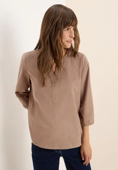 Cecil Shirtbluse aus reiner Baumwolle natural taupe