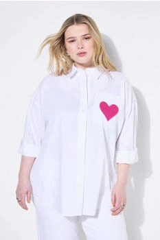 Studio Untold Hemdbluse oversized Rückenprint offwhite