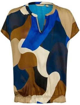 Culture Kurzarmbluse CUdana blau braun