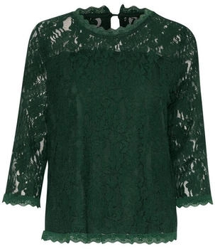 Cream Kurzarm-Bluse sea moss