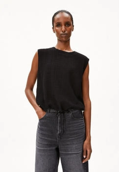 armedangels Crinkle Shirt aus Bio-Baumwoll Mix schwarz