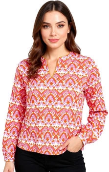 Zwillingsherz Bluse 'Joyful' rot