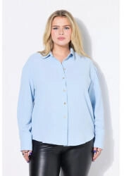 Studio Untold Denim Hemd oversized Herz-Stickerei pastellblau