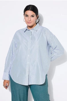 Studio Untold Oversized Hemdbluse Streifen petrol