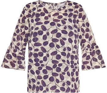 Usha Blusenshirt mit Schlüssellochverschluss beige/lila